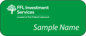 (image for) FFL Investment Services Standard Green Name Badge