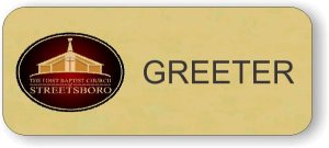 (image for) First Baptist Church of Streetsboro Gold Greeter Badge