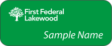 (image for) First Federal Lakewood Standard Green Name Badge