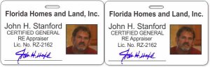 (image for) Florida Homes and Land, Inc. Photo ID Horizontal Badge - Double Sided