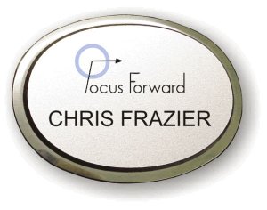 (image for) Focus Forward Silver Oval Executive Badge