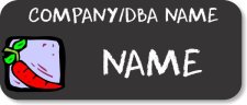 (image for) #FS1 Foodservice Full Color Black Name Badge
