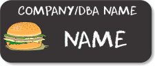 (image for) #FS6 Foodservice Full Color Black Name Badge