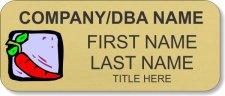 (image for) #FS1 Foodservice Full Color Gold Name Badge