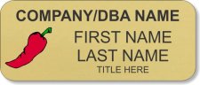 (image for) #FS3 Foodservice Full Color Gold Name Badge