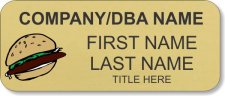 (image for) #FS4 Foodservice Full Color Gold Name Badge