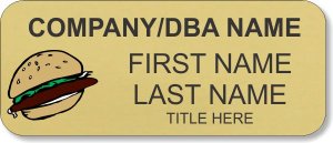 (image for) #FS4 Foodservice Full Color Gold Name Badge