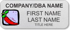 (image for) #FS1 Foodservice Full Color Silver Name Badge