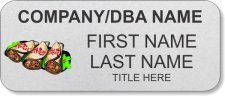 (image for) #FS2 Foodservice Full Color Silver Name Badge