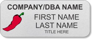 (image for) #FS3 Foodservice Full Color Silver Name Badge