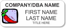 (image for) #FS1 Foodservice Full Color White Name Badge