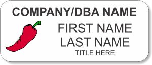 (image for) #FS3 Foodservice Full Color White Name Badge