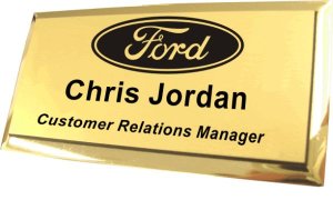 (image for) Ford Dealerships Executive Gold Badge (Logo on top)