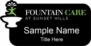 (image for) Fountain Care at Sunset Hills Shaped Black Badge