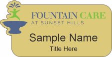 (image for) Fountain Care at Sunset Hills Shaped Gold Badge