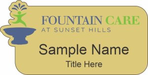 (image for) Fountain Care at Sunset Hills Shaped Gold Badge