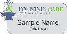 (image for) Fountain Care at Sunset Hills Shaped Silver Badge
