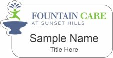 (image for) Fountain Care at Sunset Hills Shaped White Badge