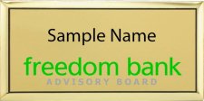(image for) Freedom Bank Large Executive Gold badge