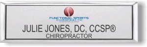 (image for) Functional Sports Chiropractic Silver Small Executive Badge