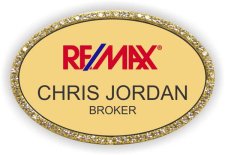 (image for) Remax Style C Gold Oval Bling Badge