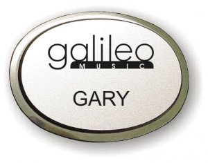 (image for) #CA5 Galileo Music Silver Executive Oval Silver Badge