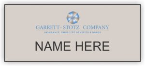 (image for) Garrett-Stotz Silver Badge (Square Corners)