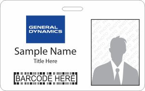(image for) General Dynamics Barcode ID Horizontal badge