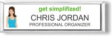 (image for) Get Simplifized White Badhe On Small Silver Executive Frame