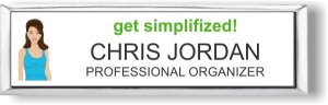 (image for) Get Simplifized White Badhe On Small Silver Executive Frame