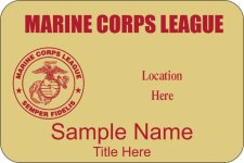 (image for) Marine Corps League Gold Badge - Version 2