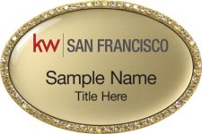 (image for) Keller Williams San Francisco Gold Oval Bling Badge