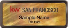 (image for) Keller Williams San Francisco Black Chrome Gold Mother of Pearl Badge