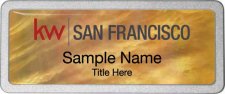 (image for) Keller Williams San Francisco Gold Mother of Pearl Pebbled badge