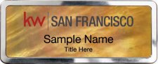 (image for) Keller Williams San Francisco Gold Mother of Pearl Polished badge