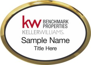 (image for) Keller Williams San Francisco Gold Oval Executive Badge White Insert