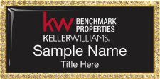 (image for) Keller Williams San Francisco Gold Bling Badge Black Insert