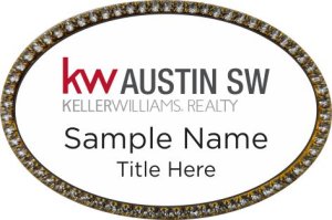 (image for) Keller Williams Austin SW Prestige Gold Anodized White Badge