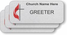 (image for) The United Methodist Church Silver Badge Greeter Bundle (10 Badges)