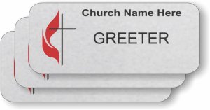 (image for) The United Methodist Church Silver Badge Greeter Bundle (10 Badges)