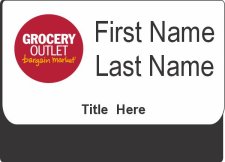 (image for) Grocery Outlet White Pocket Badge