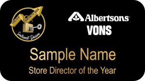 (image for) Unlock Growth Albertsons Vons Black Name Badge