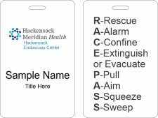 (image for) Hackensack Endoscopy Center ID Vertical Double Sided badge