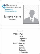 (image for) Hackensack Endoscopy Center PhotoID Horizontal Double-Sided badge
