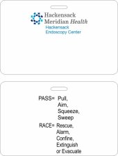 (image for) Hackensack Endoscopy Center PhotoID Horizontal Double-Sided badge Logo Only