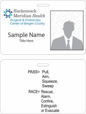 (image for) Hackensack Endoscopy Center PhotoID Horizontal Double-Sided badge