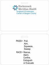 (image for) Hackensack Endoscopy Center PhotoID Horizontal Double-Sided badge Logo Only