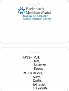 (image for) Hackensack Endoscopy Center PhotoID Horizontal Double-Sided badge Logo Only