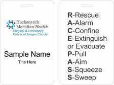 (image for) Hackensack Endoscopy Center ID Vertical Double Sided badge