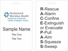 (image for) Hackensack Endoscopy Center ID Vertical Double Sided badge